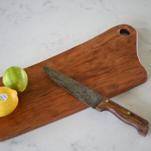 Modern Cherry Wood Cutting Board, Wood Serving Board, Charcuterie Board | Single Piece - No Glue - Organic Finish
